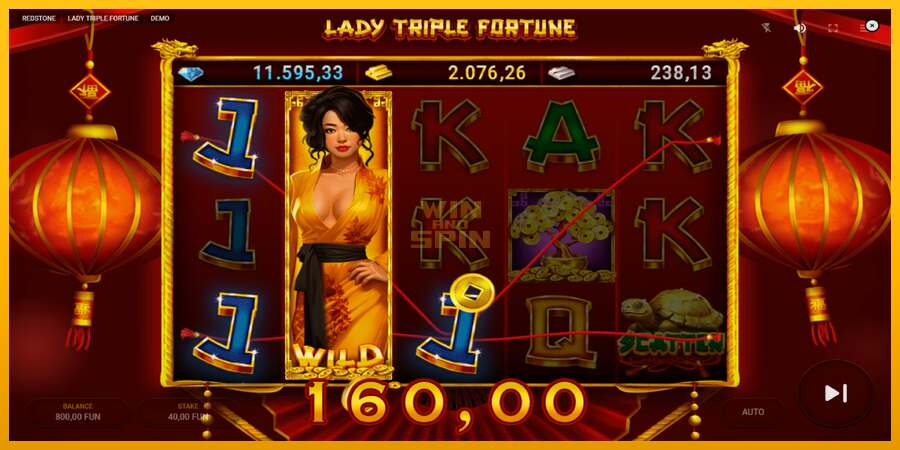 Lady Triple Fortune dirua lortzeko joko-makina, irudia 4