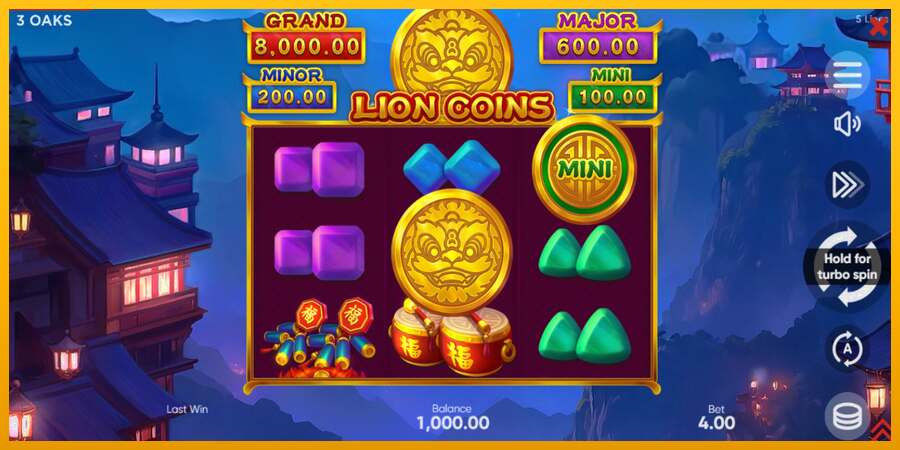 Lion Coins dirua lortzeko joko-makina, irudia 2