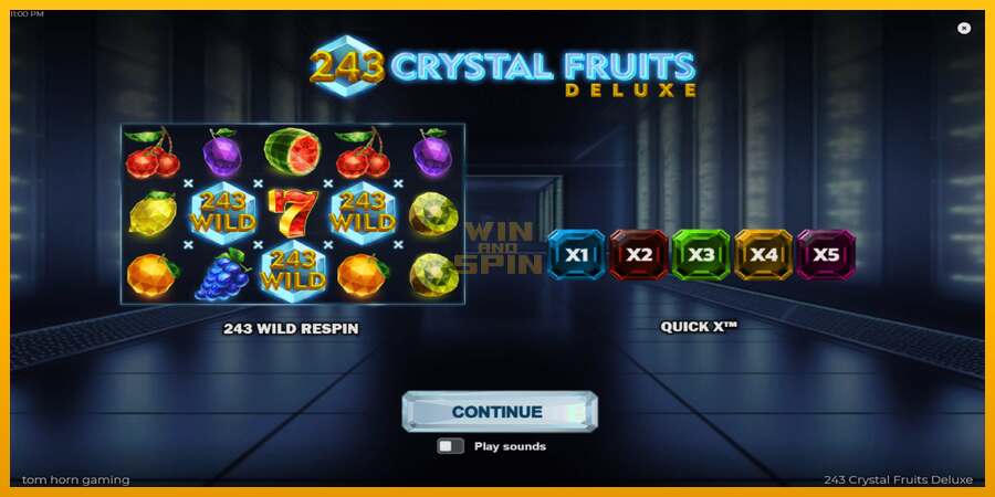 243 Crystal Fruits Deluxe dirua lortzeko joko-makina, irudia 1