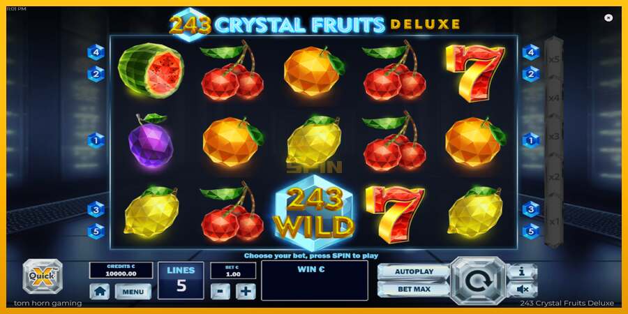 243 Crystal Fruits Deluxe dirua lortzeko joko-makina, irudia 2