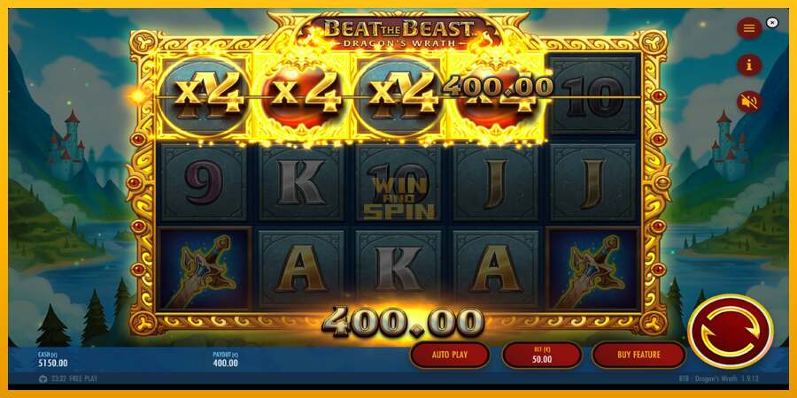 Beat the Beast Dragons Wrath dirua lortzeko joko-makina, irudia 4