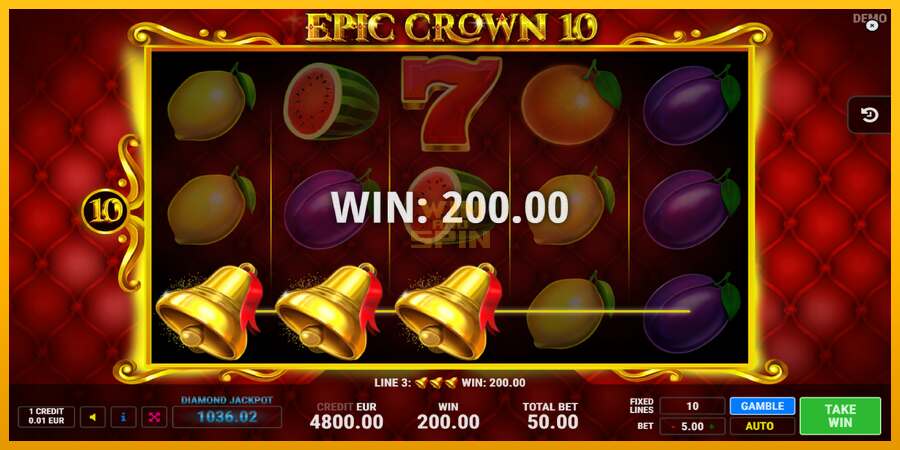 Epic Crown 10 dirua lortzeko joko-makina, irudia 2