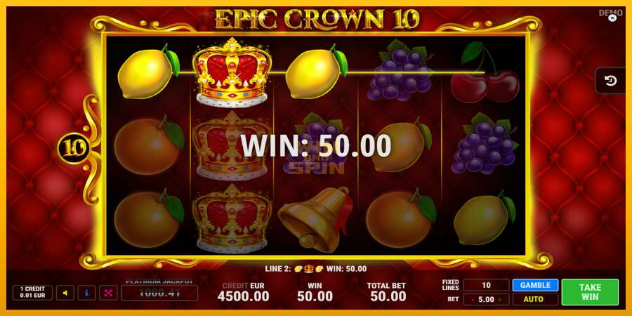 Epic Crown 10 dirua lortzeko joko-makina, irudia 4