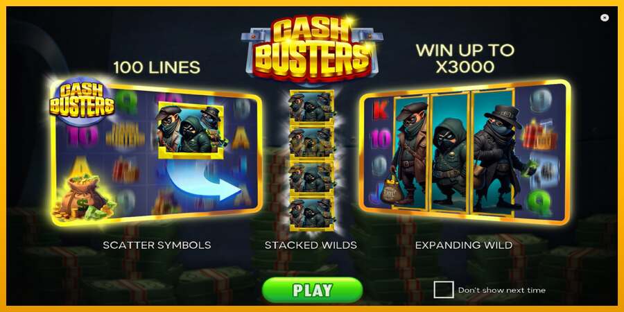 Cash Busters dirua lortzeko joko-makina, irudia 1