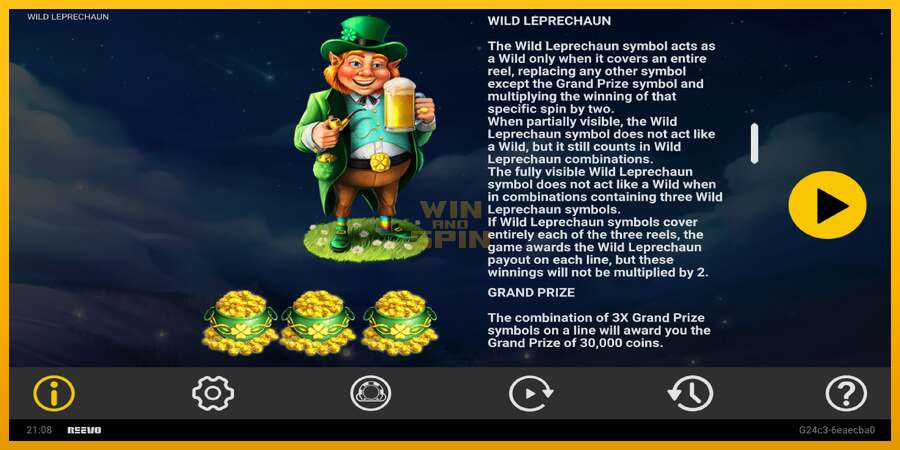 Wild Leprechaun dirua lortzeko joko-makina, irudia 5