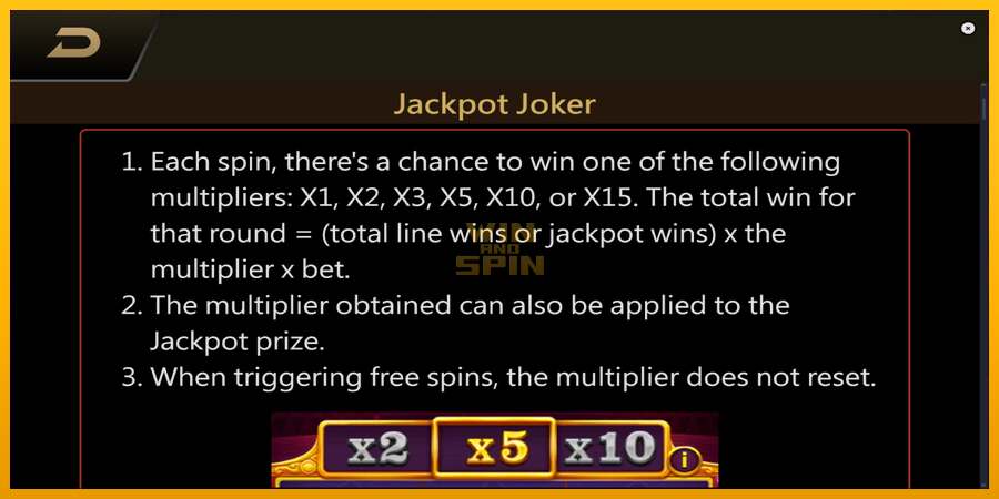 Jackpot Joker dirua lortzeko joko-makina, irudia 6