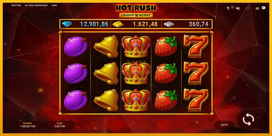 Hot Rush Crown Burst dirua lortzeko joko-makina, irudia 2