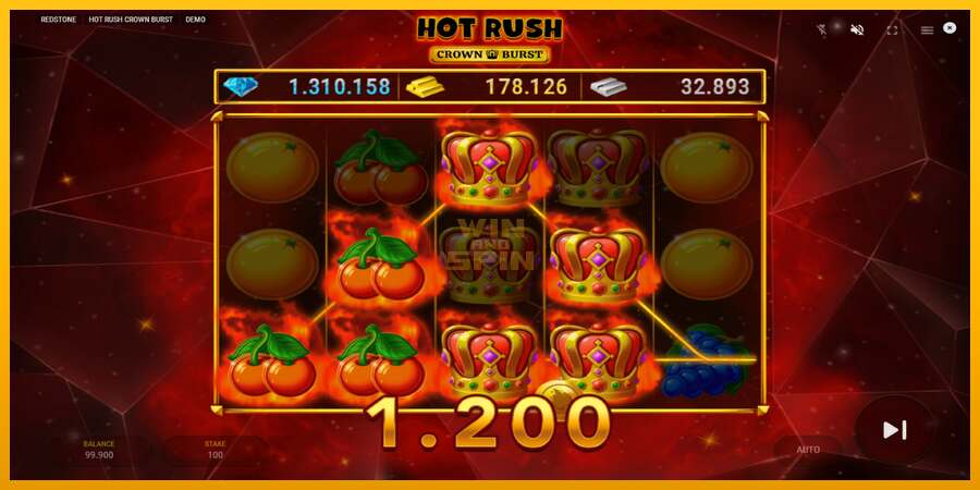 Hot Rush Crown Burst dirua lortzeko joko-makina, irudia 3