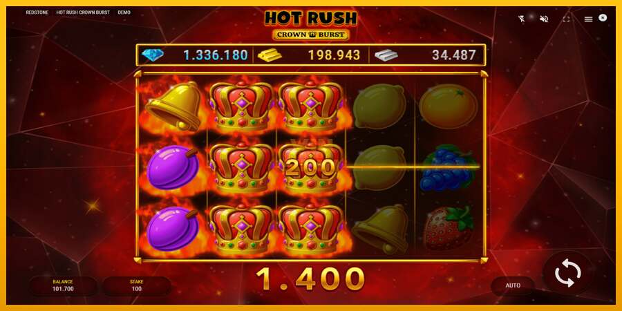 Hot Rush Crown Burst dirua lortzeko joko-makina, irudia 4