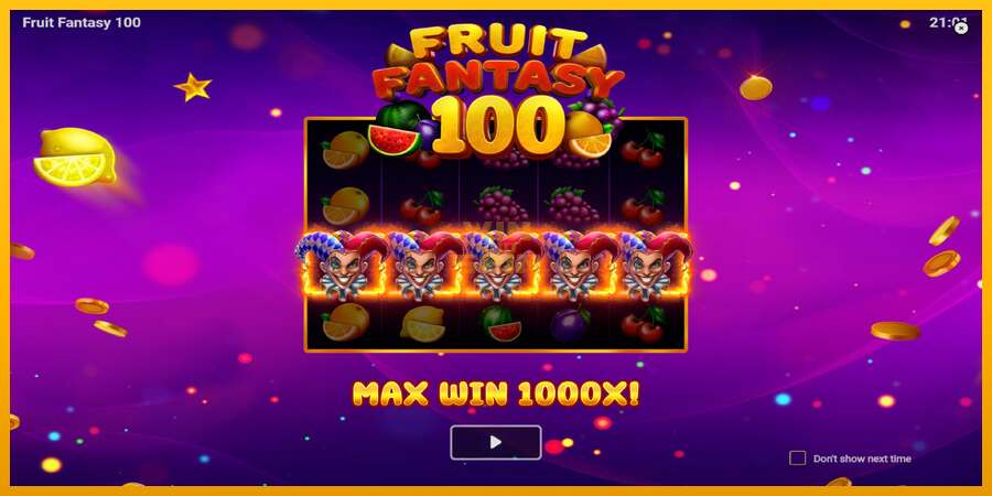 Fruit Fantasy 100 dirua lortzeko joko-makina, irudia 1