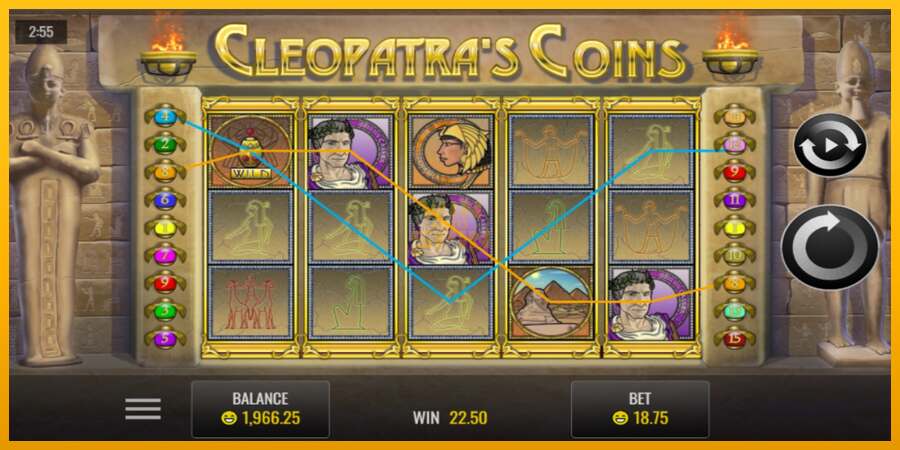 Cleopatra’s Coins dirua lortzeko joko-makina, irudia 2