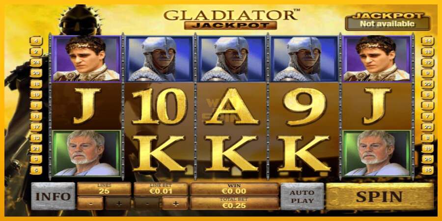 Gladiator Jackpot dirua lortzeko joko-makina, irudia 1