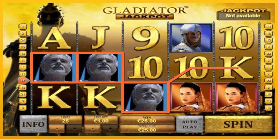 Gladiator Jackpot dirua lortzeko joko-makina, irudia 2