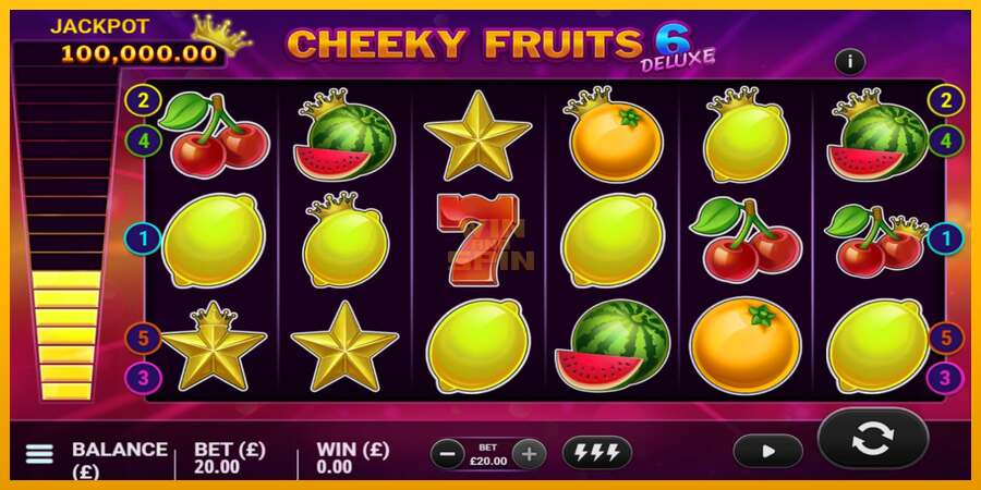 Cheeky Fruits 6 Deluxe dirua lortzeko joko-makina, irudia 4