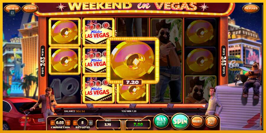 Weekend In Vegas dirua lortzeko joko-makina, irudia 3