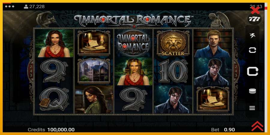 Immortal Romance dirua lortzeko joko-makina, irudia 2