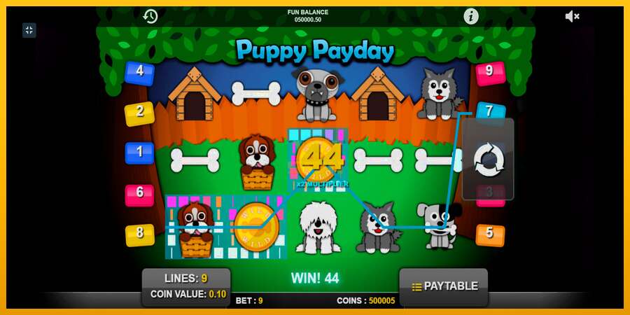 Puppy Payday dirua lortzeko joko-makina, irudia 5