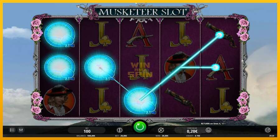 Musketeer Slot dirua lortzeko joko-makina, irudia 3