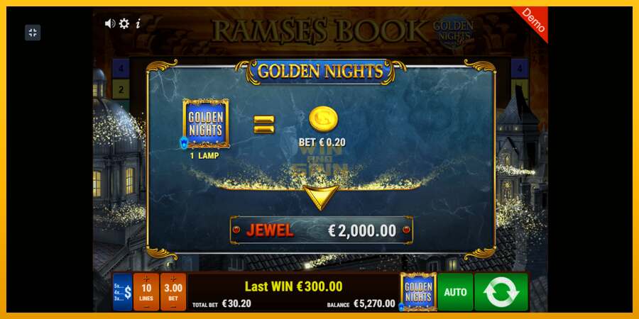 Ramses Book Golden Nights dirua lortzeko joko-makina, irudia 4