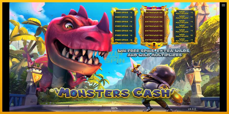 Monsters Cash dirua lortzeko joko-makina, irudia 1