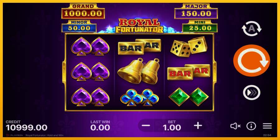 Royal Fortunator: Hold and Win dirua lortzeko joko-makina, irudia 2