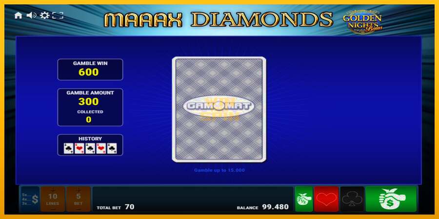 Maaax Diamonds Golden Nights dirua lortzeko joko-makina, irudia 5