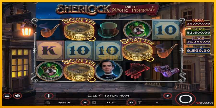 Sherlock and the Mystic Compass dirua lortzeko joko-makina, irudia 2