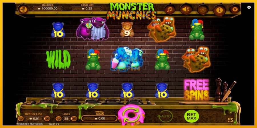 Monster Munchies dirua lortzeko joko-makina, irudia 2