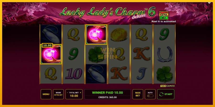 Lucky Ladys Charm Deluxe 6 dirua lortzeko joko-makina, irudia 4