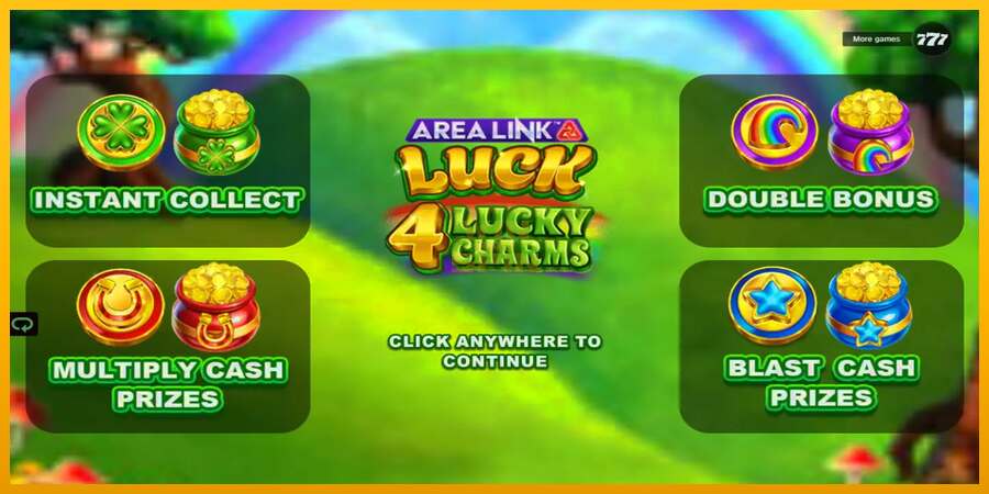 Area Link Luck 4 Lucky Charms dirua lortzeko joko-makina, irudia 1