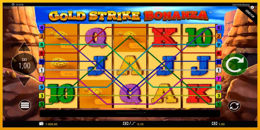 Gold Strike Bonanza dirua lortzeko joko-makina, irudia 1