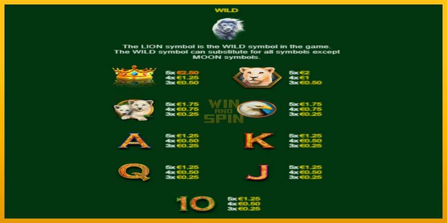 Full Moon: White King PowerPlay Jackpot dirua lortzeko joko-makina, irudia 6