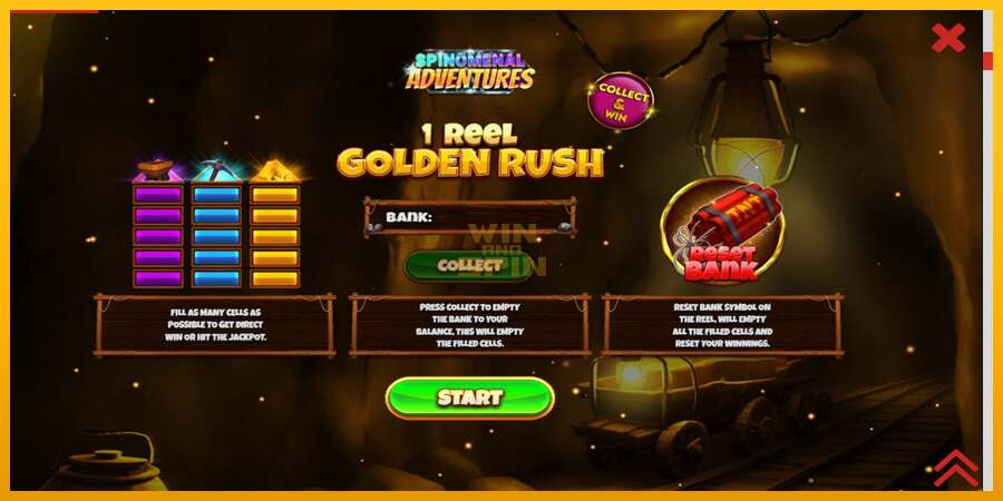 1 Reel Golden Rush dirua lortzeko joko-makina, irudia 1