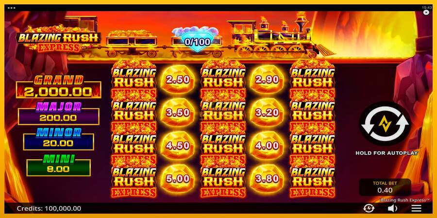 Blazing Rush Express dirua lortzeko joko-makina, irudia 1