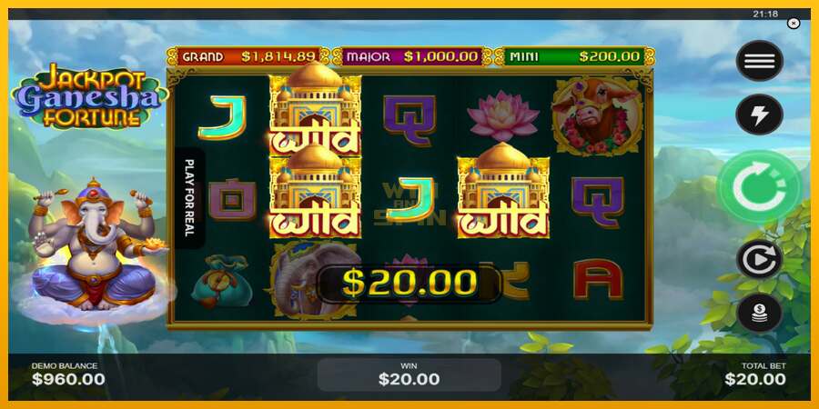 Jackpot Ganesha Fortune dirua lortzeko joko-makina, irudia 4