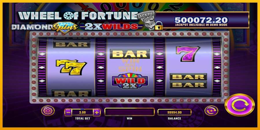 Wheel of Fortune Diamond Spins 2x Wilds dirua lortzeko joko-makina, irudia 2