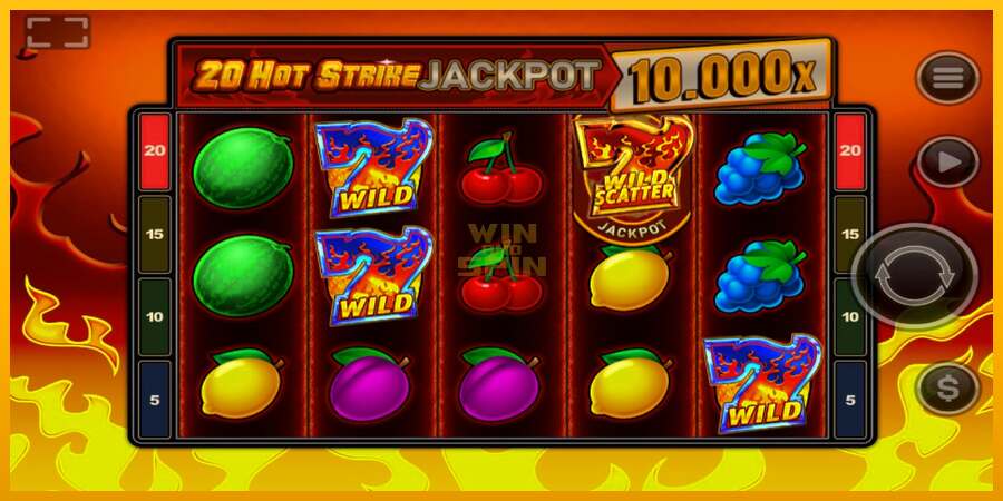 20 Hot Strike Jackpot dirua lortzeko joko-makina, irudia 2