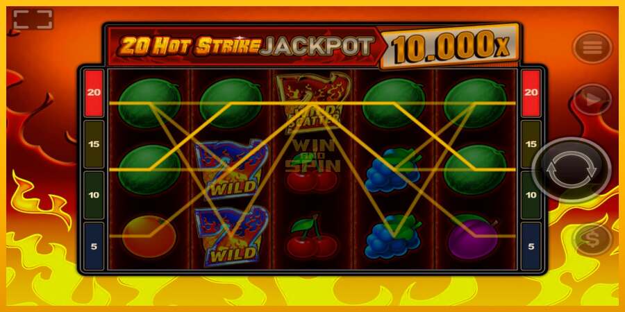 20 Hot Strike Jackpot dirua lortzeko joko-makina, irudia 3