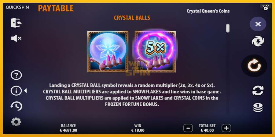 Crystal Queens Coins dirua lortzeko joko-makina, irudia 6