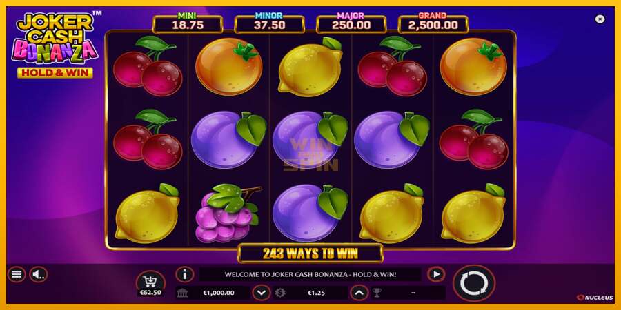 Joker Cash Bonanza - Hold & Win dirua lortzeko joko-makina, irudia 1