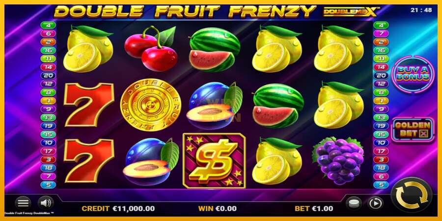 Double Fruit Frenzy DoubleMax dirua lortzeko joko-makina, irudia 1