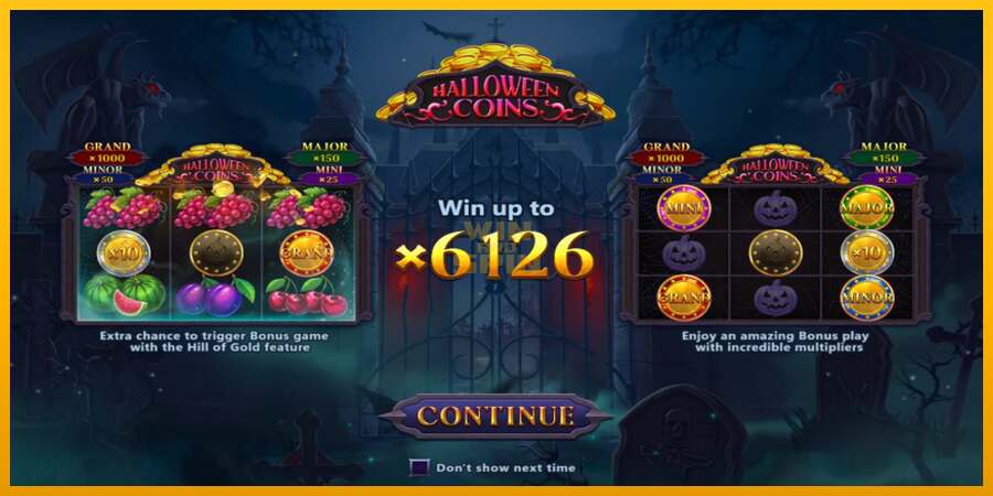 Halloween Coins Hold and Spin dirua lortzeko joko-makina, irudia 1