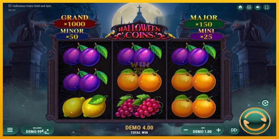 Halloween Coins Hold and Spin dirua lortzeko joko-makina, irudia 3