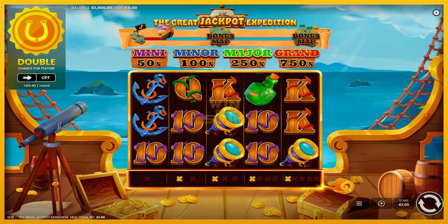 The Great Jackpot Expedition dirua lortzeko joko-makina, irudia 1