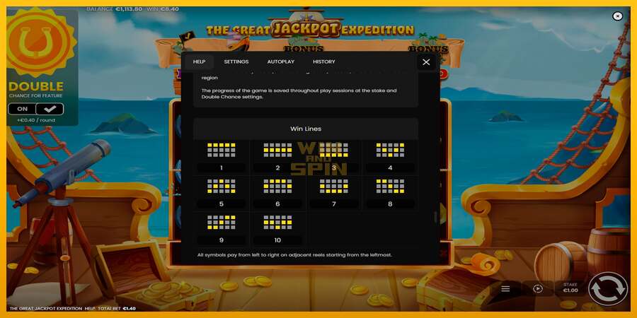 The Great Jackpot Expedition dirua lortzeko joko-makina, irudia 7