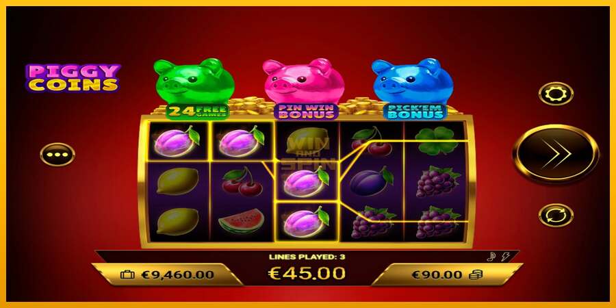 Piggy Coins dirua lortzeko joko-makina, irudia 3