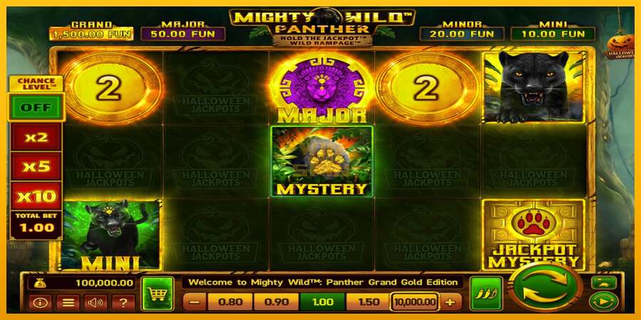 Mighty Wild: Panther Grand Gold Edition Halloween Jackpots dirua lortzeko joko-makina, irudia 1