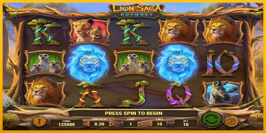 Lion Saga Odyssey dirua lortzeko joko-makina, irudia 1