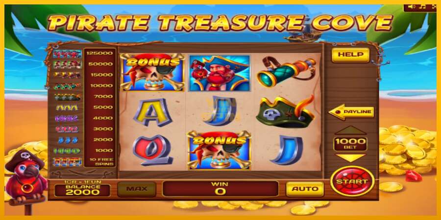 Pirate Treasure Cove Pull Tabs dirua lortzeko joko-makina, irudia 4