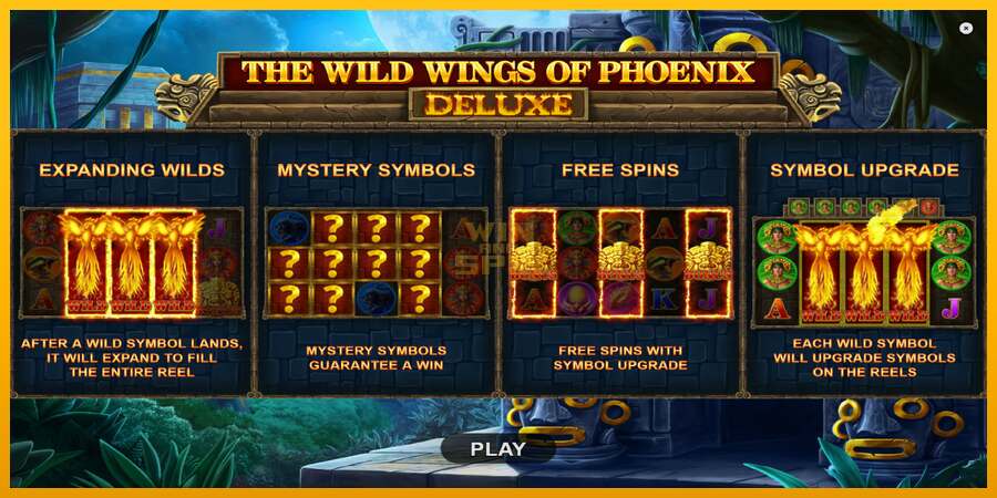 The Wild Wings of Phoenix Deluxe dirua lortzeko joko-makina, irudia 1